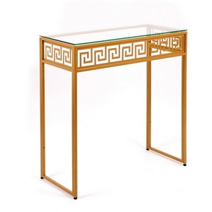 Изображение товара Консольный стол AllConsoles 1063-CG clear золотой (прямоугольная столешница, I I-образная опора)