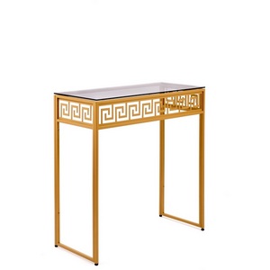 Изображение товара Консольный стол AllConsoles 1063-CG grey золотой (прямоугольная столешница, I I-образная опора)