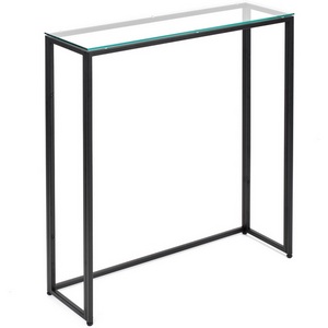 Изображение товара Консольный стол AllConsoles 1074-CB clear черный муар (прямоугольная столешница, П-образная опора)