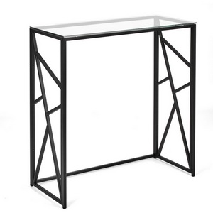 Изображение товара Консольный стол AllConsoles 1103-CB clear черный муар (прямоугольная столешница, П-образная опора)