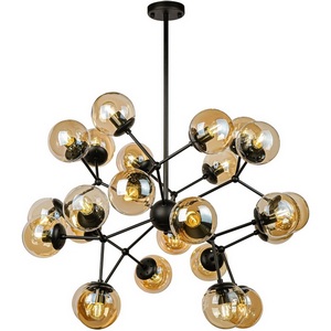 Изображение товара Потолочная люстра молекулы на штанге AM Group AM258 AM258-24