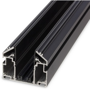 Изображение товара Трековый шинопровод встраиваемый однофазный с закладным профилем для натяжного потолка ПВХ 3м 220V черный AM Group AM539 3M BK SMART