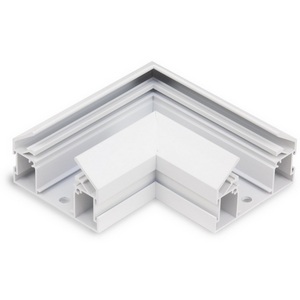 Изображение товара Угловой соединитель горизонтальный для шинопровода с закладным профилем белый для натяжного потолка ПВХ AM Group AM540 WH SMART