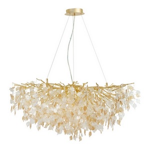 Изображение товара Подвесная люстра AM Group Forest D1000 GOLD листья