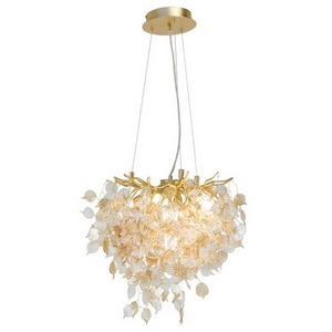 Изображение товара Подвесная люстра AM Group Forest D400 GOLD листья