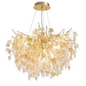 Изображение товара Подвесная люстра AM Group Forest D600 GOLD листья