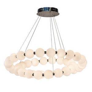 Изображение товара Подвесной светильник светодиодный из бусин AM Group PEARL PEARL-D800+600 CH