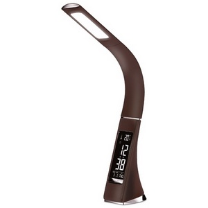 Изображение товара Настольная лампа для школьника светодиодная диммируемая с выключателем регулировкой цветовой температуры часами термометром и будильником Ambrella Desk DE510