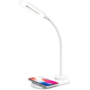 Изображение товара Офисная настольная лампа led с usb светодиодная с регулировкой цветовой температуры USB-портом и беспроводным ЗУ Ambrella De DE588