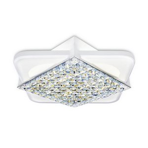 Изображение товара Потолочная люстра с квадратным плафоном светодиодная с пультом, регулировкой яркости, цветовой температуры и ночным режимом Ambrella Acrylica FA124