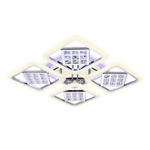 Изображение товара Люстра потолочная с пультом с цветовыми режимами светодиодная с пультом регулировкой яркости и цветовой температуры ночным режимом Ambrella Acrylica Ice FA288 (Умный дом)