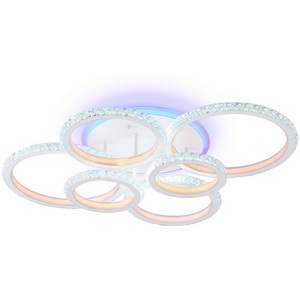 Изображение товара Люстра потолочная светодиодная с rgb подсветкой (+ночной режим) с подсветкой и пультом Ambrella Original FA9528 кольцо