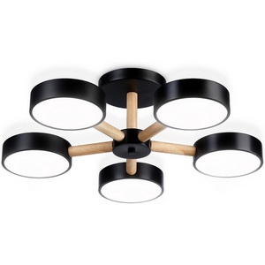 Изображение товара Люстра потолочная с пультом на 5 лампочек (+ночной режим) на штанге светодиодная с пультом Ambrella Comfort FL4828