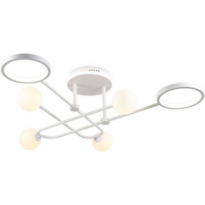 Изображение товара Потолочная светодиодная люстра (+ночной режим) с пультом управления на штанге Ambrella Comfort FL66229