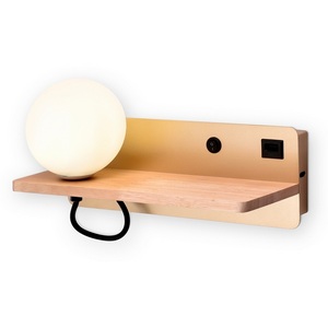 Изображение товара Бра светодиодное с выключателем и USB-портом, полкой Ambrella Wallers FW520 в форме шара