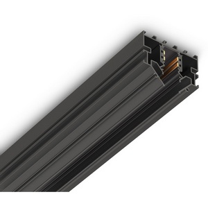 Изображение товара Шинопровод магнитный для монтажа в натяжной ПВХ потолок системы крепления гарпун черный Magnetic standard 48V 3м 10mm Ambrella Track System GL1950