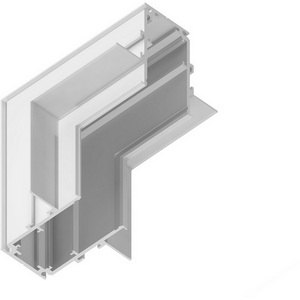 Изображение товара Коннектор угловой внутренний для встраиваемого шинопровода под ГКЛ 9,5 Ambrella Track System Magnetic Standard GL3362-9.5 WH белый 85*85*H60