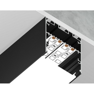 Изображение товара Алюминиевый профиль накладной/подвесной "Profile System" для светодиодной ленты до 33,4мм Ambrella Illumination GP3050BK