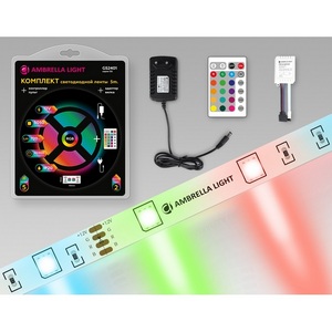 Изображение товара Комплект светодиодной ленты с пультом RGB Ambrella Illumination GS2401 5050 30Led 7.2W/m 12V IP20 5m
