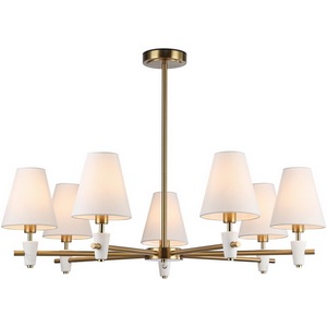 Изображение товара Потолочная люстра на штанге с абажурами и мрамором Ambrella Ceramo Classic LH75045