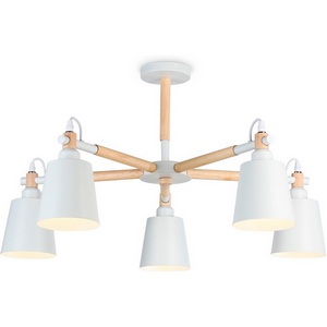 Изображение товара Люстра потолочная с арматурой из дерева на штанге Ambrella Traditional TR82208