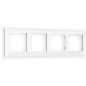 Изображение товара Рамка Ambrella Volt ALFA Line (Белый матовый) 4-ая AF110124