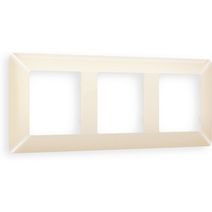 Изображение товара Рамка Ambrella Volt ALFA Line (Бежевый глянец) 3-ая AF110303