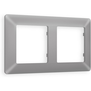 Изображение товара Рамка Ambrella Volt ALFA Line (Сталь матовый) 2-ая AF110502