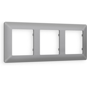 Изображение товара Рамка Ambrella Volt ALFA Line (Сталь матовый) 3-ая AF110503