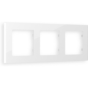 Изображение товара Рамка Ambrella Volt ALFA Techno (Белый глянец) 3-ая AF220103