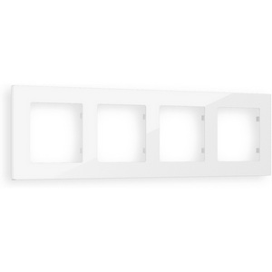 Изображение товара Рамка Ambrella Volt ALFA Techno (Белый глянец) 4-ая AF220104