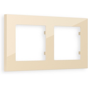 Изображение товара Рамка Ambrella Volt ALFA Techno (Бежевый глянец) 2-ая AF220302