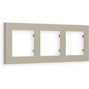 Изображение товара Рамка Ambrella Volt ALFA Techno (Серо-бежевый матовый) 3-ая AF220363