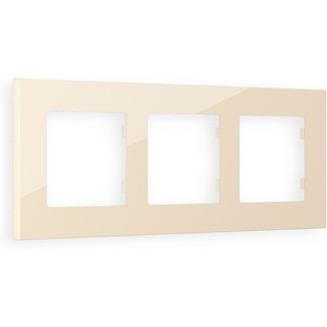 Изображение товара Рамка Ambrella Volt ALFA Qubi (Бежевый глянец) 3-ая AF250303