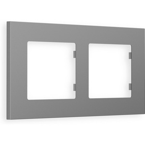 Изображение товара Рамка Ambrella Volt ALFA Qubi (Сталь матовый) 2-ая AF250502