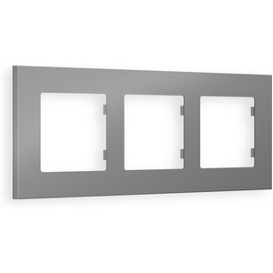 Изображение товара Рамка Ambrella Volt ALFA Qubi (Сталь матовый) 3-ая AF250503