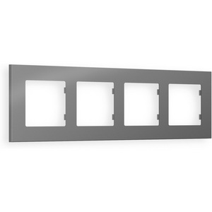 Изображение товара Рамка Ambrella Volt ALFA Qubi (Сталь матовый) 4-ая AF250504