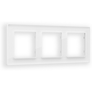 Изображение товара Рамка Ambrella Volt ALFA Platos (Белый Стекло органическое) 3-ая AF330103