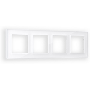 Изображение товара Рамка Ambrella Volt ALFA Platos (Белый Стекло органическое) 4-ая AF330104