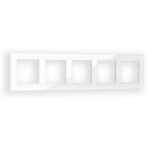 Изображение товара Рамка Ambrella Volt ALFA Platos (Белый Стекло органическое) 5-ая AF330105