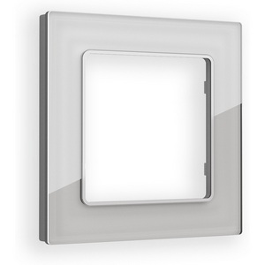 Изображение товара Рамка Ambrella Volt ALFA Platos (Серебро Стекло органическое) 1-ая AF330401