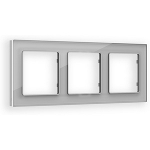 Изображение товара Рамка Ambrella Volt ALFA Platos (Серебро Стекло органическое) 3-ая AF330403