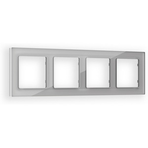 Изображение товара Рамка Ambrella Volt ALFA Platos (Серебро Стекло органическое) 4-ая AF330404