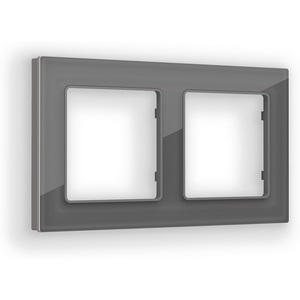Изображение товара Рамка Ambrella Volt ALFA Platos (Антрацит серый Стекло органическое) 2-ая AF330652