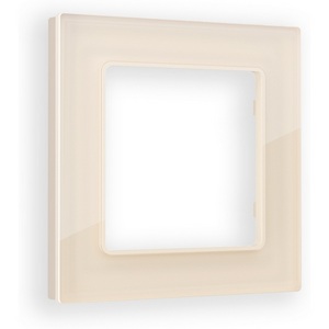 Изображение товара Рамка Ambrella Volt ALFA Platos (Бежевый Стекло закаленное натуральное) 1-ая AF380301