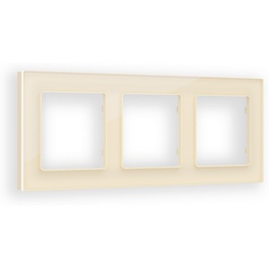 Изображение товара Рамка Ambrella Volt ALFA Platos (Бежевый Стекло закаленное натуральное) 3-ая AF380303