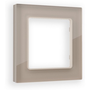 Изображение товара Рамка Ambrella Volt ALFA Platos (Серо-бежевый Стекло закаленное натуральное) 1-ая AF380601