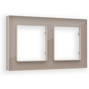 Изображение товара Рамка Ambrella Volt ALFA Platos (Серо-бежевый Стекло закаленное натуральное) 2-ая AF380602