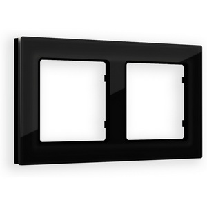 Изображение товара Рамка Ambrella Volt ALFA Platos (Черный Стекло закаленное натуральное) 2-ая AF380802