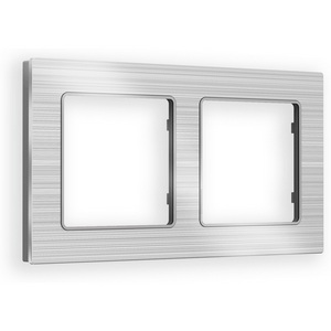 Изображение товара Рамка Ambrella Volt ALFA Platos (Серебро Металл шлифованный) 2-ая AF550102